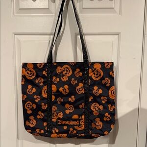 Disneyland Black and Orange Mickey Halloween tote